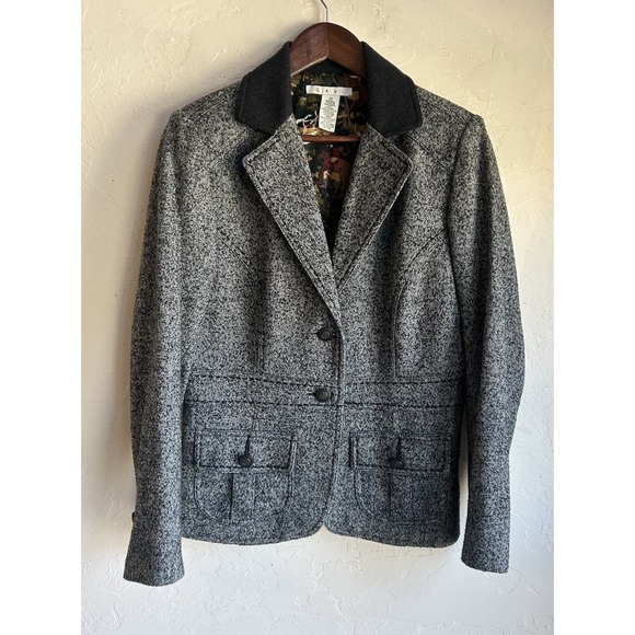 CAbi Jackets & Blazers - Cabi‎ Fox Hunt Blazer Jacket 10 Wool Tweed Equestrian Old Money Preppy Button